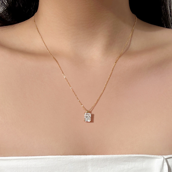 [므씨엘] [파우치증정] 925 Silver 엘리시아 2.3캐럿 모이사 다이아몬드 목걸이